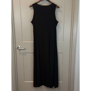 Susan Graver Black Liquid Knit‎ A-Line Tank Stretch Knit Midi Dress Size Medium